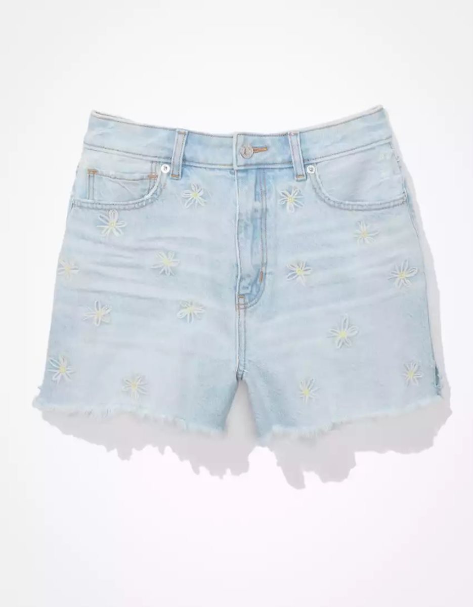 Shorts American Eagle AE Denim Mom Indigo Clair Femme | MRH-02639916